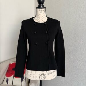 H&M Knit Black Double-Breasted Women's Blazer